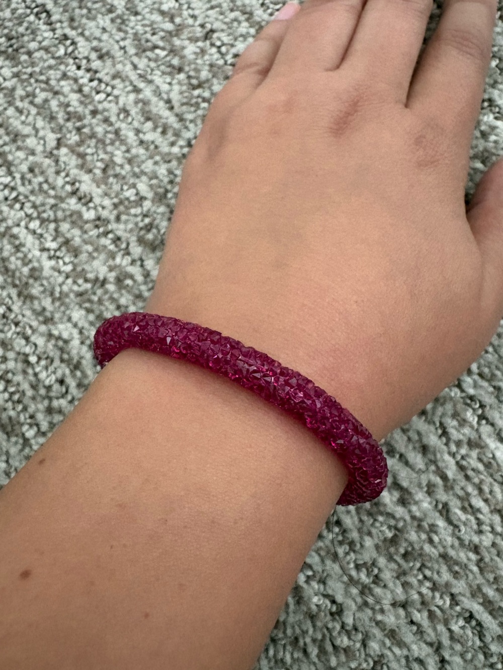 Swarovski Fuchsia Crystal Mesh Cuff Bracelet